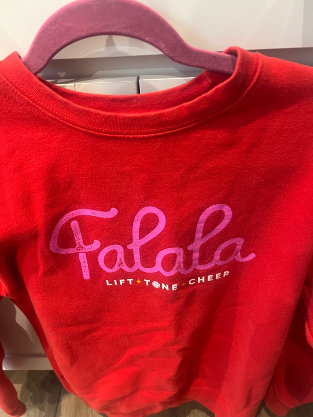 Pure Barre Christmas fa la la sweatshirt small - Picture 2 of 4